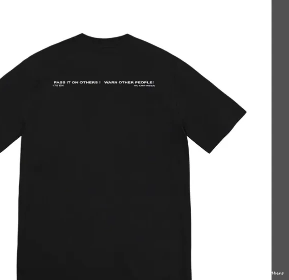 Tee Warning sleeved Warning Logo Black and S White Banner M L XL Short T-shirt 22FW 0813